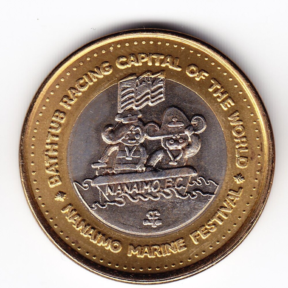 2002 Nanaimo BC Summer Games Bimetallic $3 Token (b30)
